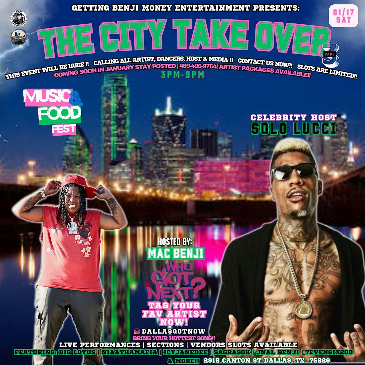 The City Takeover Part 3, 17 January | Event in Dallas | AllEvents