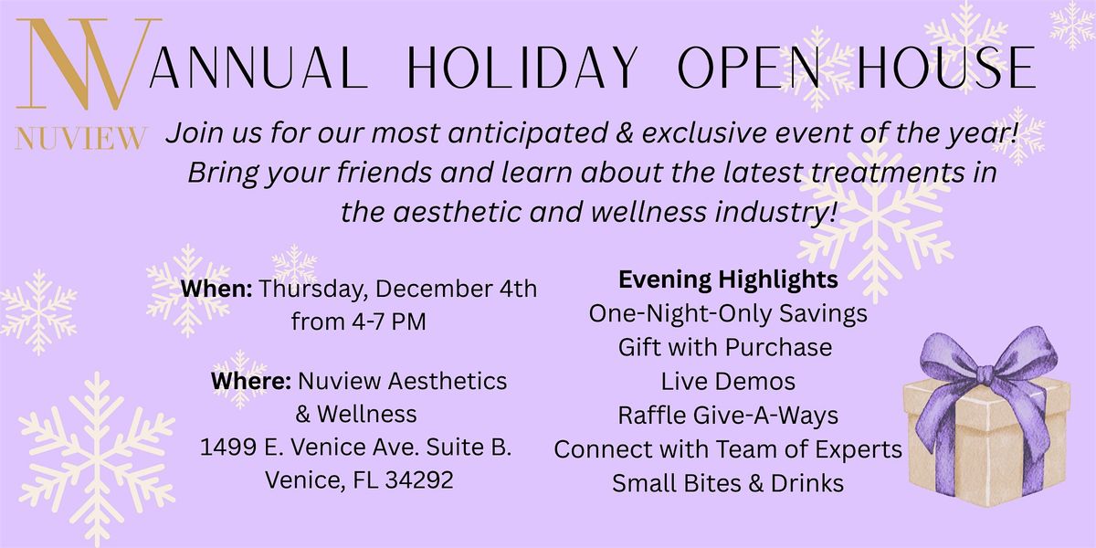 Nuview Annual Holiday Open House, 4 December | Event in Venice | AllEvents