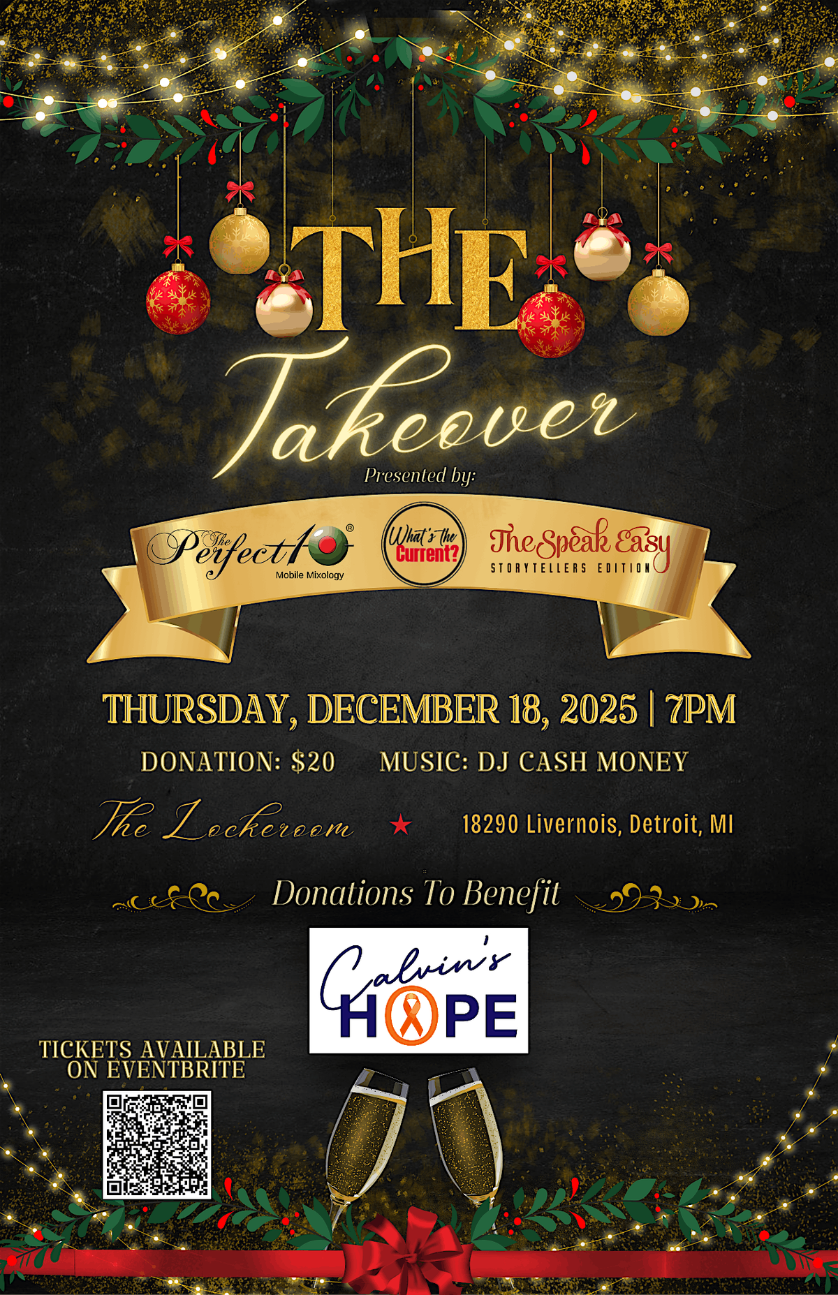 The Takeover by What's the Current, The Perfect10 Mixology, & The Speakeasy, 19 December | Event in Detroit