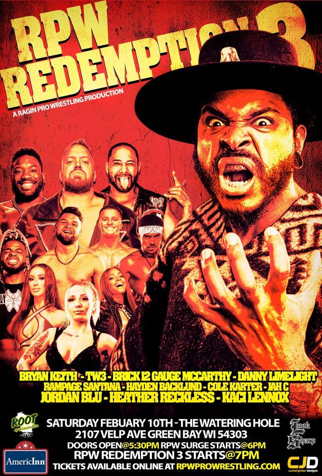 RPW REDEMPTION 3 , The Watering Hole Green Bay, WI, February 10 2024