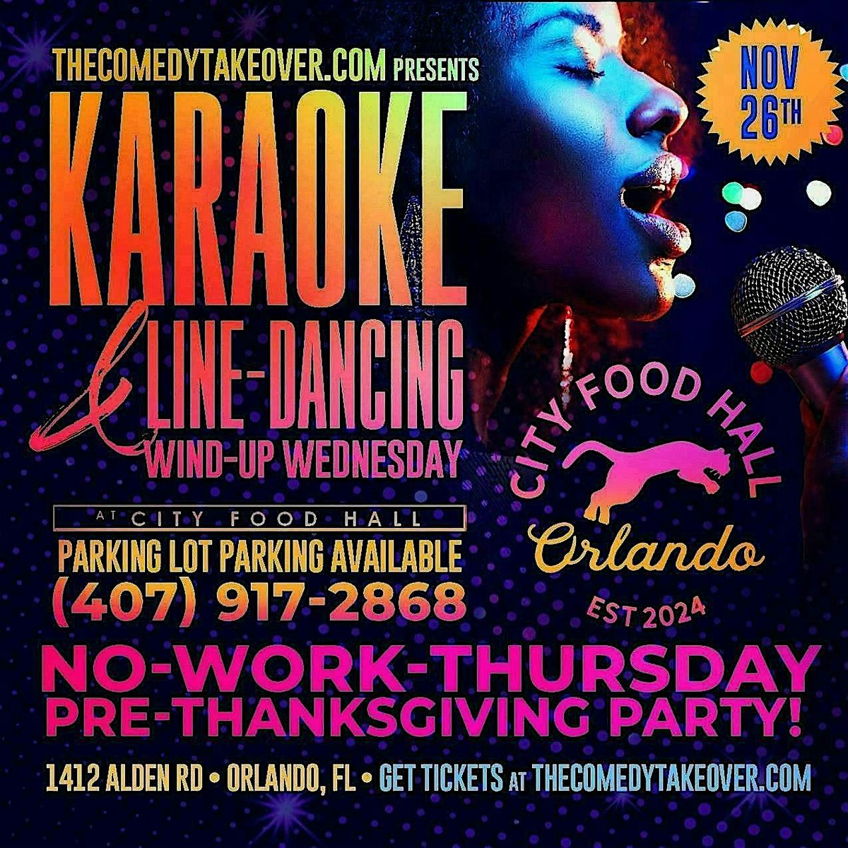 Pre-Thanksgiving Karaoke & Line-Dancing | Event in Orlando | AllEvents