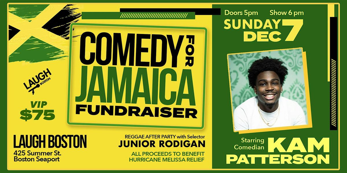 COMEDY FOR JAMAICA FUNDRAISER for Hurricane Melissa Victims, 7 December | Event in Boston | AllEvents