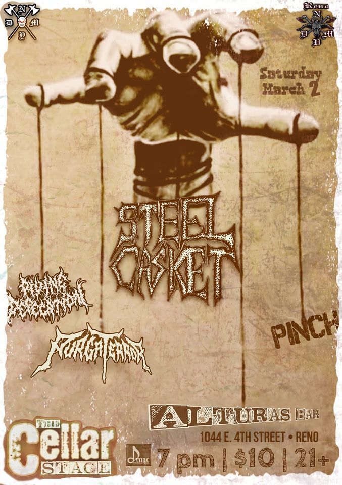 NVDM Presents STEEL CASKET, Devine Defecation(Sac.), Purgaterror(Sac ...