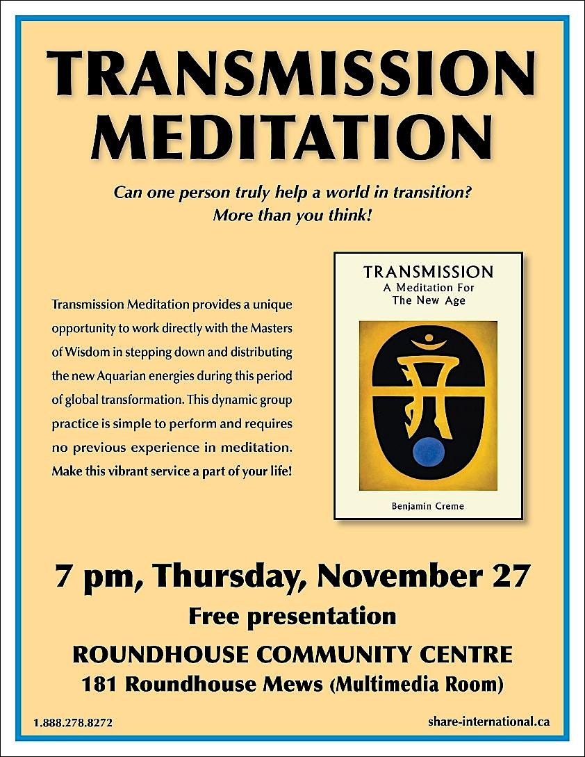 TRANSMISSION: a meditation for the New Age | Event in Vancouver | AllEvents