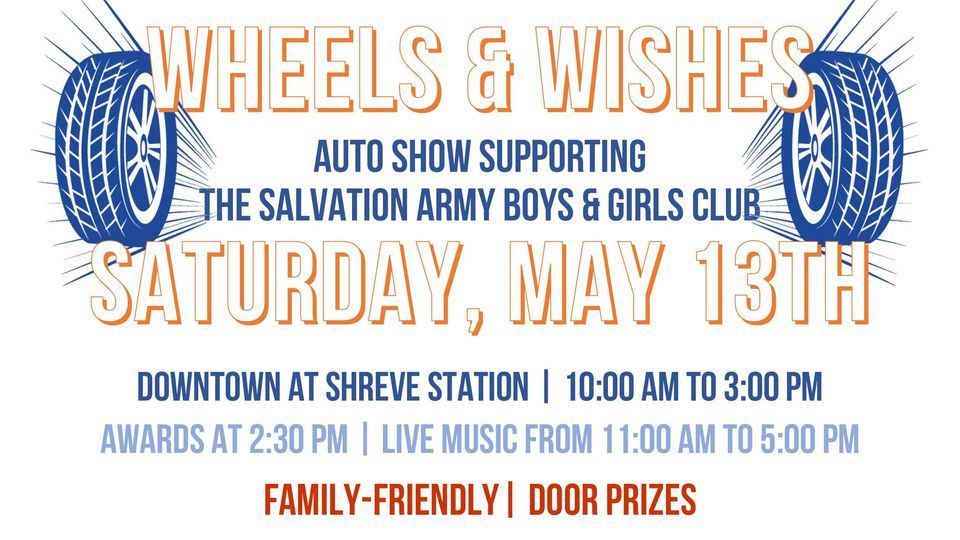 The Wheels & Wishes Auto Show supporting The Salvation Army Boys