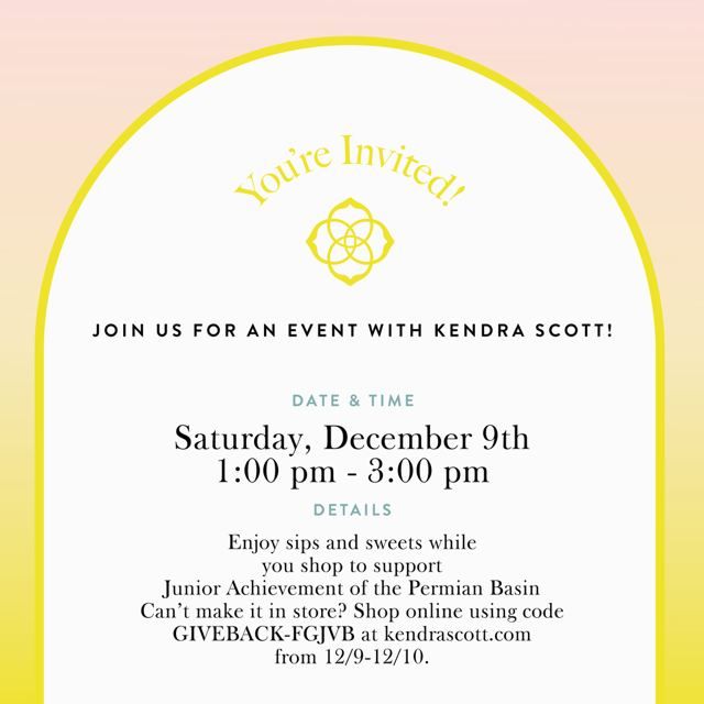 Kendra Scott Gives Back, Kendra Scott (Midland Commons), December 9