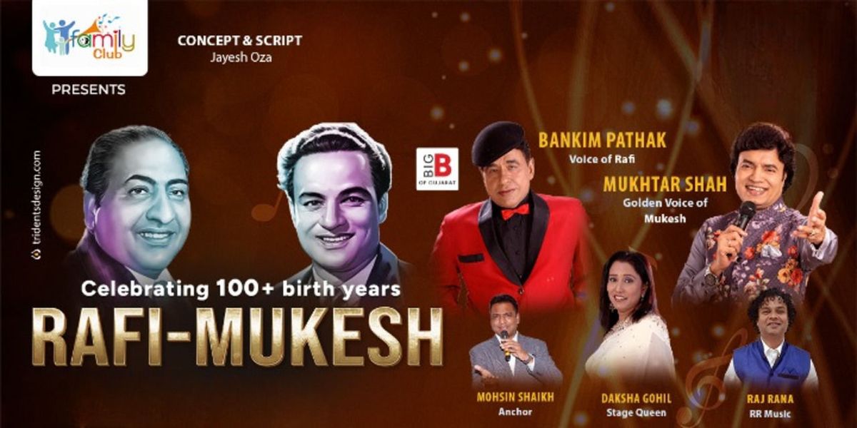 RAFI - MUKESH, Hemu Gadhavi Auditorium: Rajkot, 17 June 2025 | AllEvents