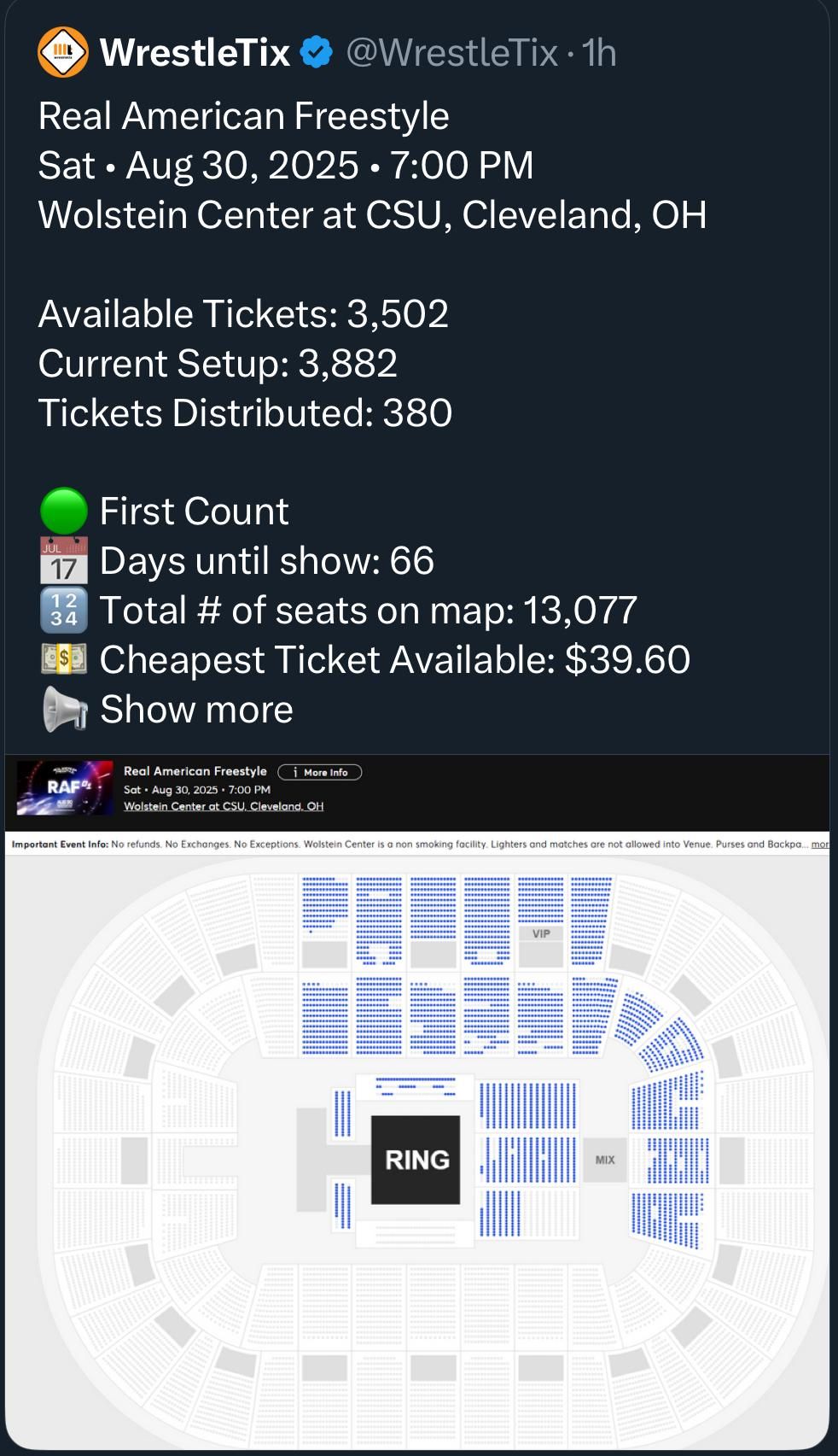 Real American Freestyle at Amerant Bank Arena, 10 January | Event in Sunrise | AllEvents