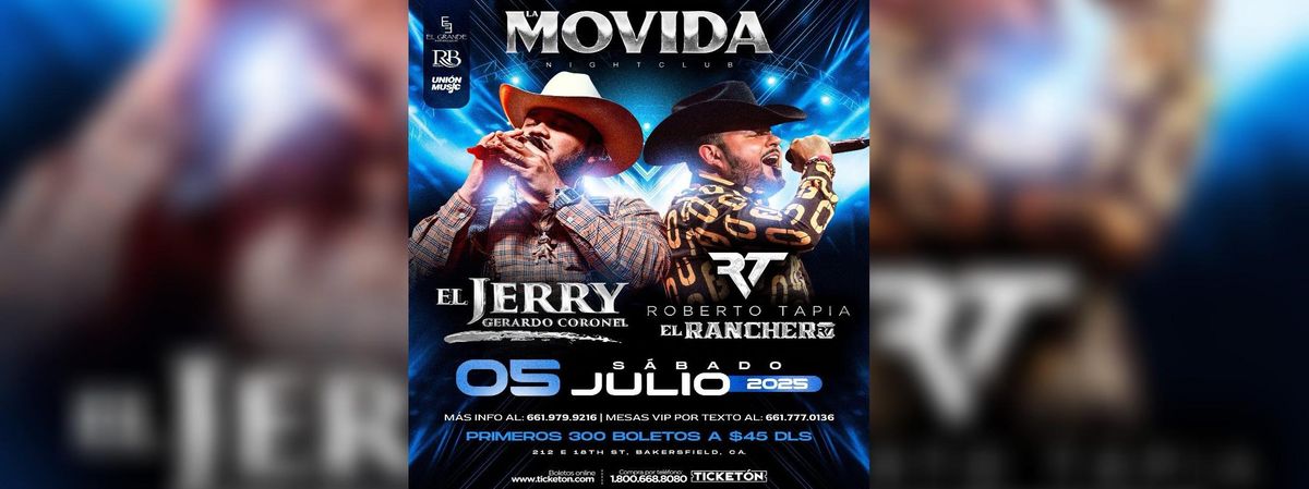EL JERRY GERARDO CORONEL & MAS in Bakersfield, 5 July | Event in Bakersfield | AllEvents