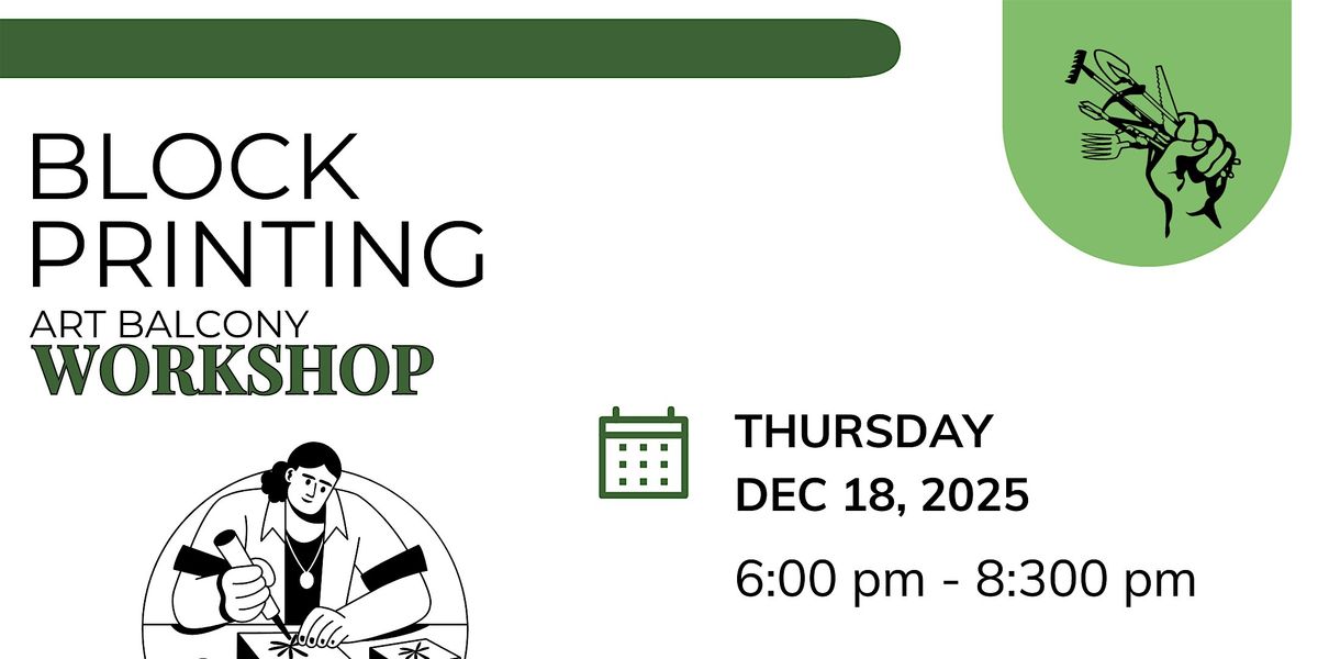Block Printing Workshop, 18 December | Event in Asheville | AllEvents