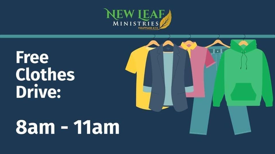 Free Clothes Drive Giveaway , New Leaf Ministries, Adelanto, December 9