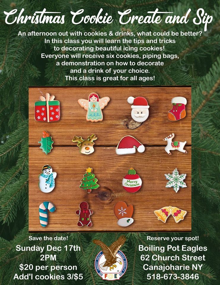Christmas Cookie Create & Sip, 62 Church St Canajoharie, NY, United
