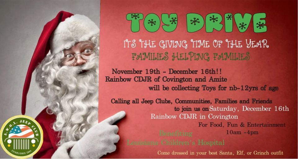 AWOL TOY DRIVE , Rainbow Chrysler Dodge Jeep Ram & SRT, Covington