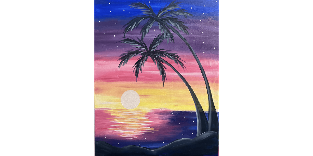 Summer Sunset Palms - Paint and Sip in Phoenix | Classpop!™, 27 December | Event in Gilbert | AllEvents