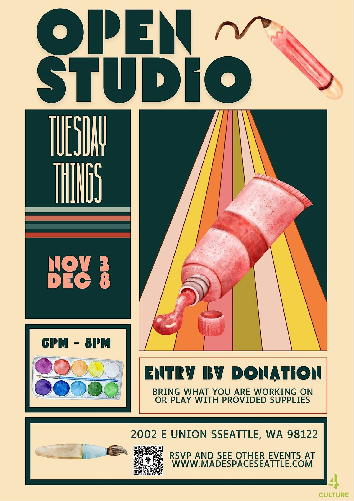 #TuesdayThings Open Studio, Made Space Seattle, 3 November 2026 | AllEvents