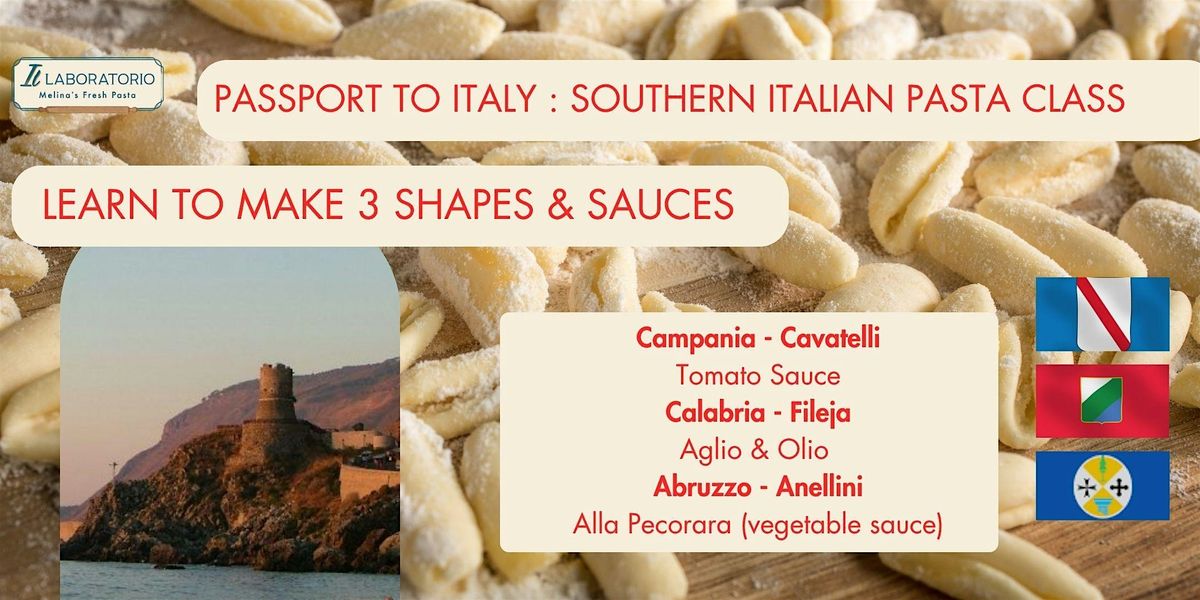 Passport to Italy - Southern Italian Pasta & Sauce Making Class, 21 January | Event in Durham | AllEvents