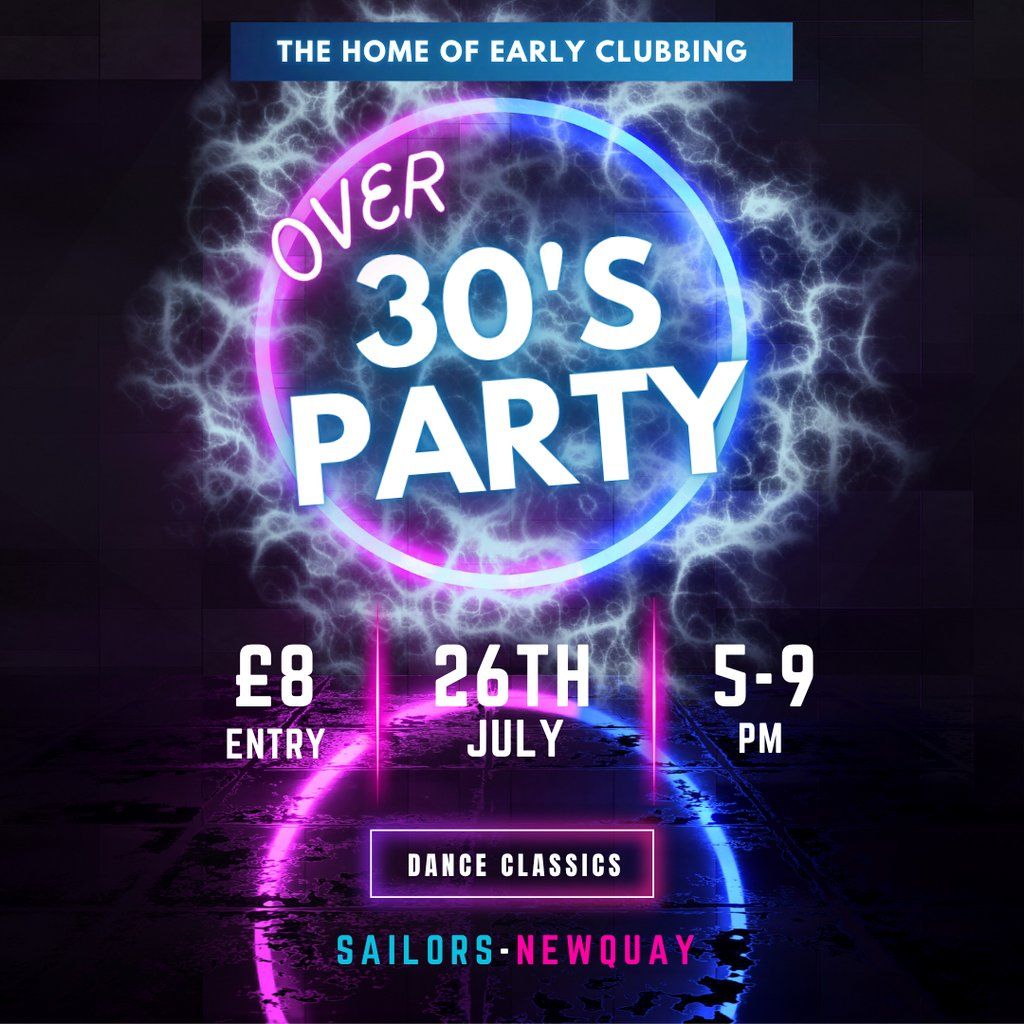 Over 30s Club Presents Newquay - Dance Classics, 26 July | Event in Newquay | AllEvents