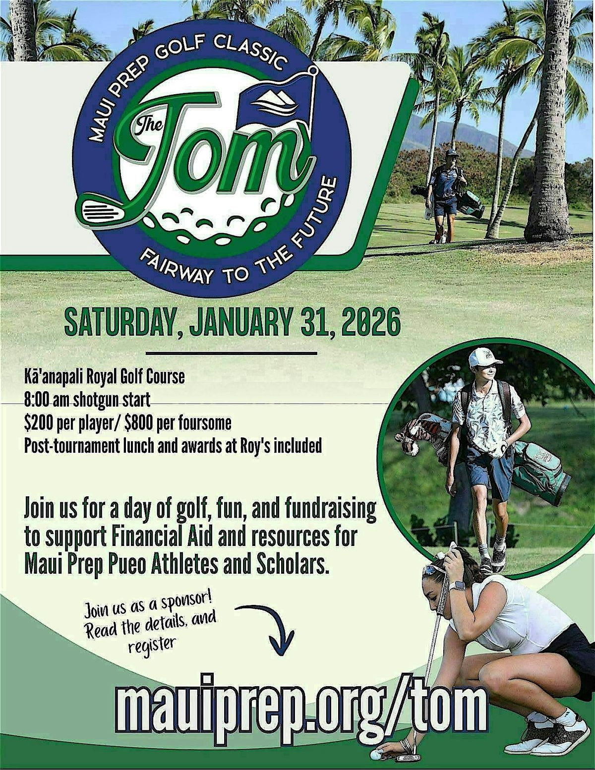 "The Tom" Maui Prep Golf Classic:  Fairway to the Future, 31 January | Event in Lahaina | AllEvents
