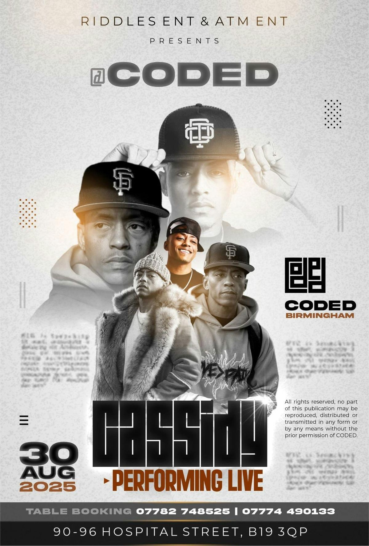 Cassidy Performing Live , 30 August | Event in Birmingham | AllEvents