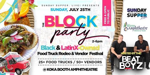 The Block Party Food Truck Festival Sunday Supper Live Booth Amphitheatre Cary July 25 21 Allevents In