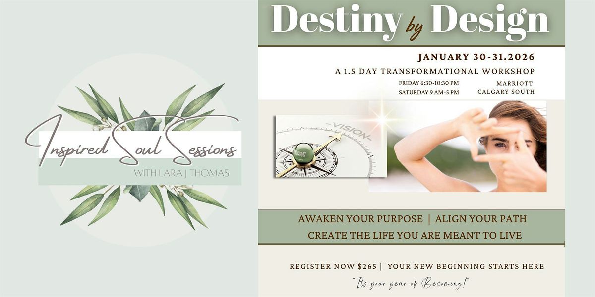 Destiny by Design: 1.5 Day Transformational Event, 30 January | Event in Calgary | AllEvents