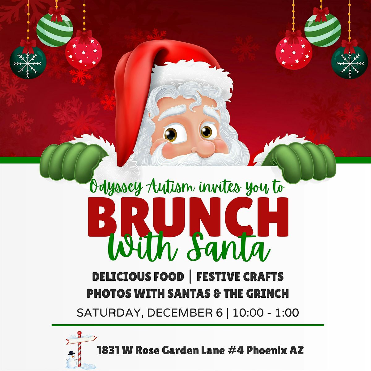 Welcome to Odyssey Autism Sensitive Brunch with Santa, 6 December | Event in Phoenix | AllEvents