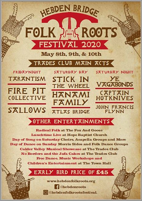 Hebden Bridge Folk Roots 2022 Rescheduled From 2020 2021 Trades Club Hebden Bridge May 6 To May 8 Allevents In May 6 2022 Day