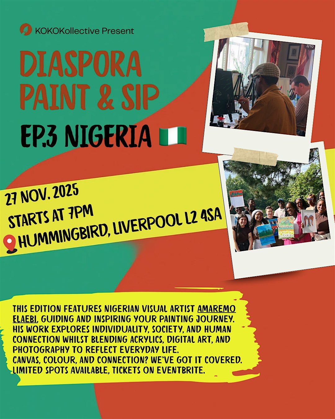 Diaspora Paint & Sip: EP.3 Nigeria | Event in Liverpool | AllEvents