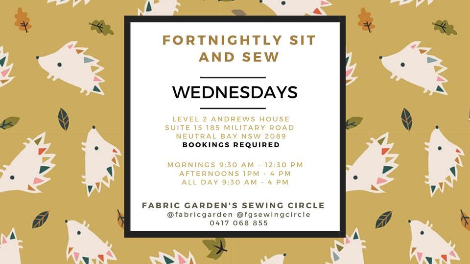 Fortnightly Sit and Sew, Fabric Garden Australia, Sydney, December 6