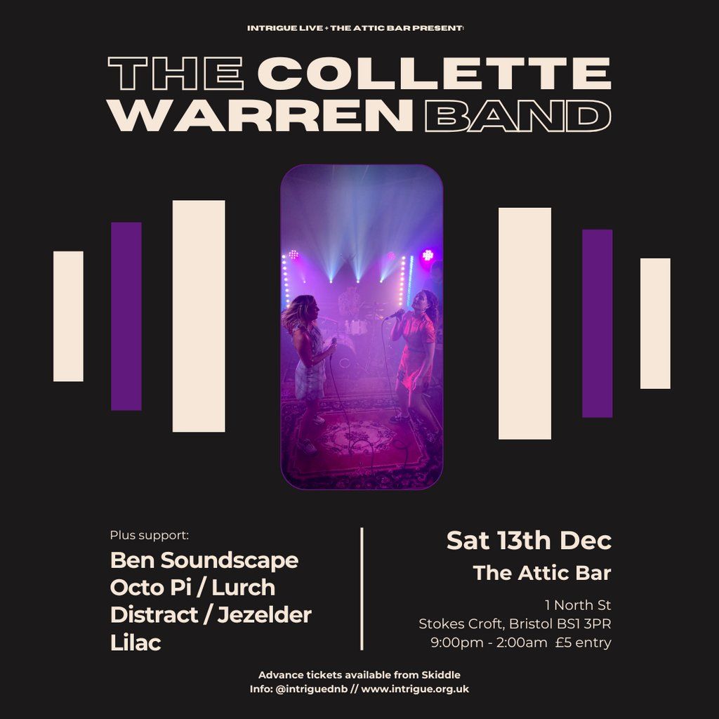 Intrigue Live & The Attic Bar presents: THE COLLETTE WARREN BAND, 13 December | Event in Bristol | AllEvents