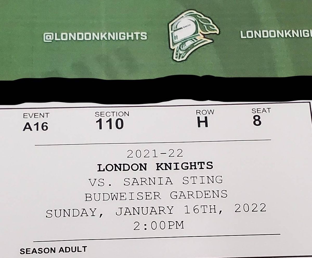 London Knights at Sarnia Sting at Progressive Auto Sales Arena, 26 October | Event in Sarnia | AllEvents