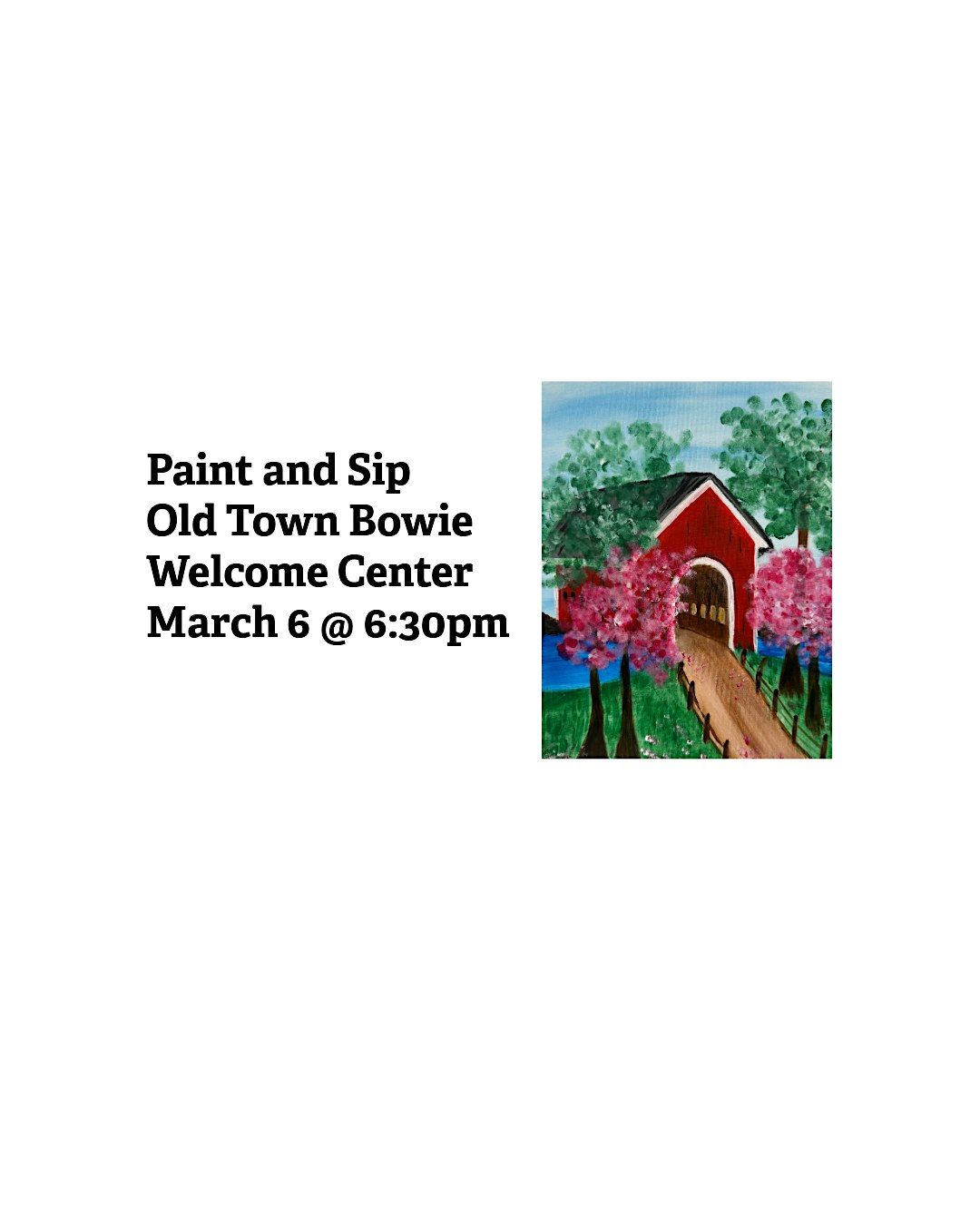 Paint and Sip, 6 March | Event in Bowie | AllEvents