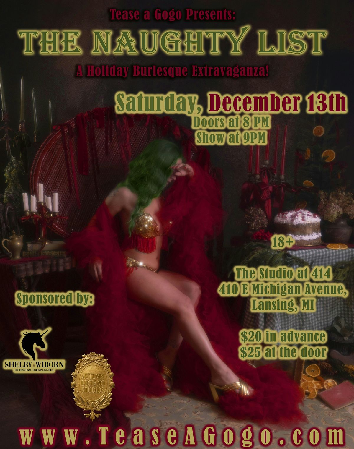 Tease A Gogo Presents: The Naughty List, 13 December | Event in Lansing | AllEvents