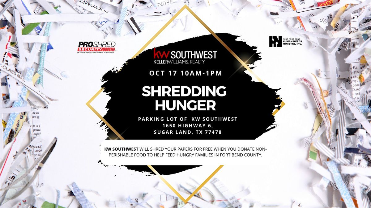 Shredding Hunger (Paper Shredding & Food Drive), Keller Williams ...