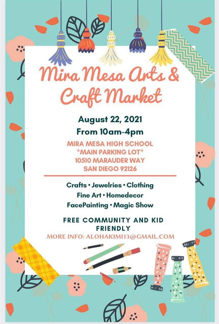 Mira Mesa Events List Of All Upcoming Mira Mesa Events In San Diego Mesa Arts And Crafts Festival 2022