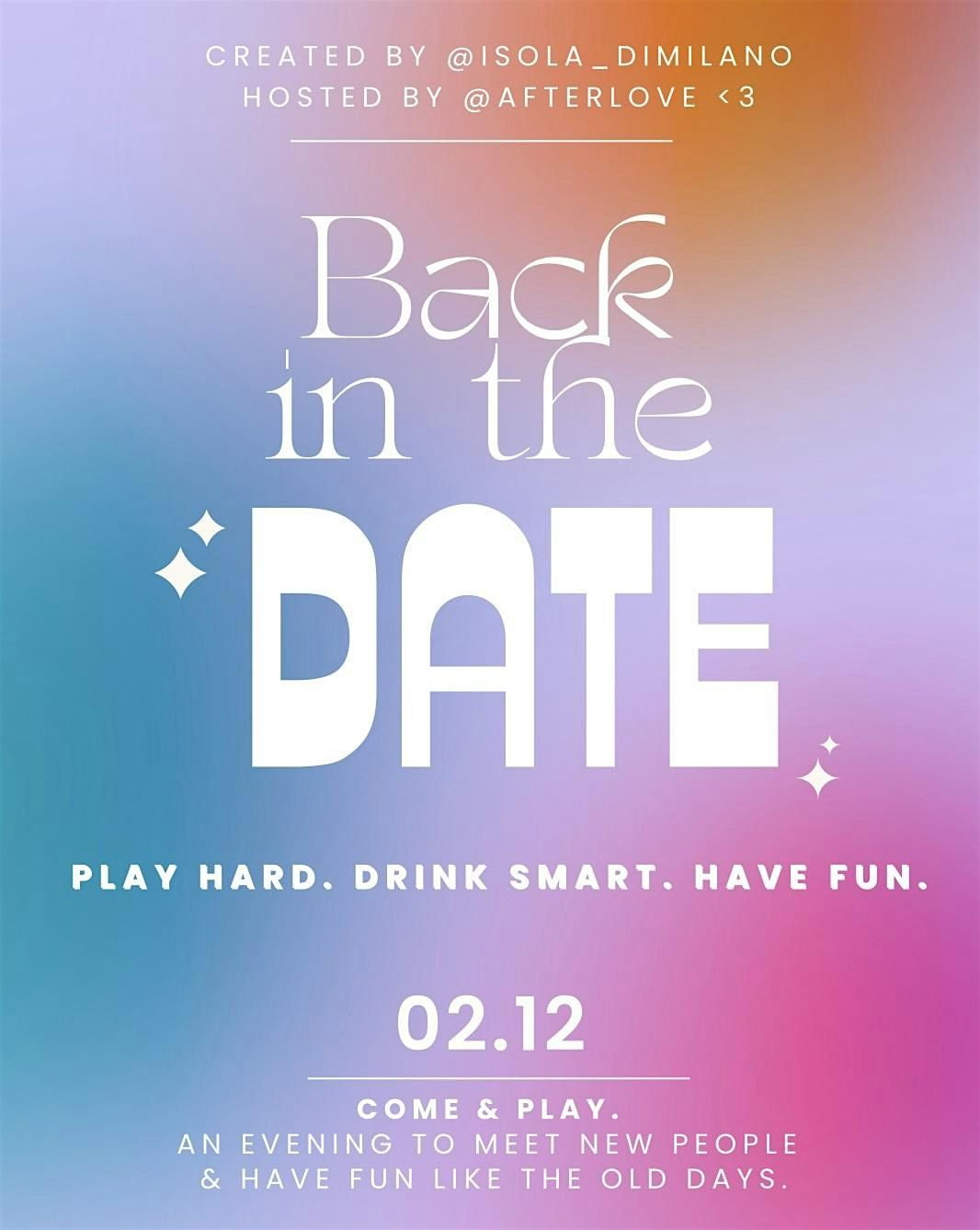 Back in the DATE, 2 December | Event in Milano | AllEvents