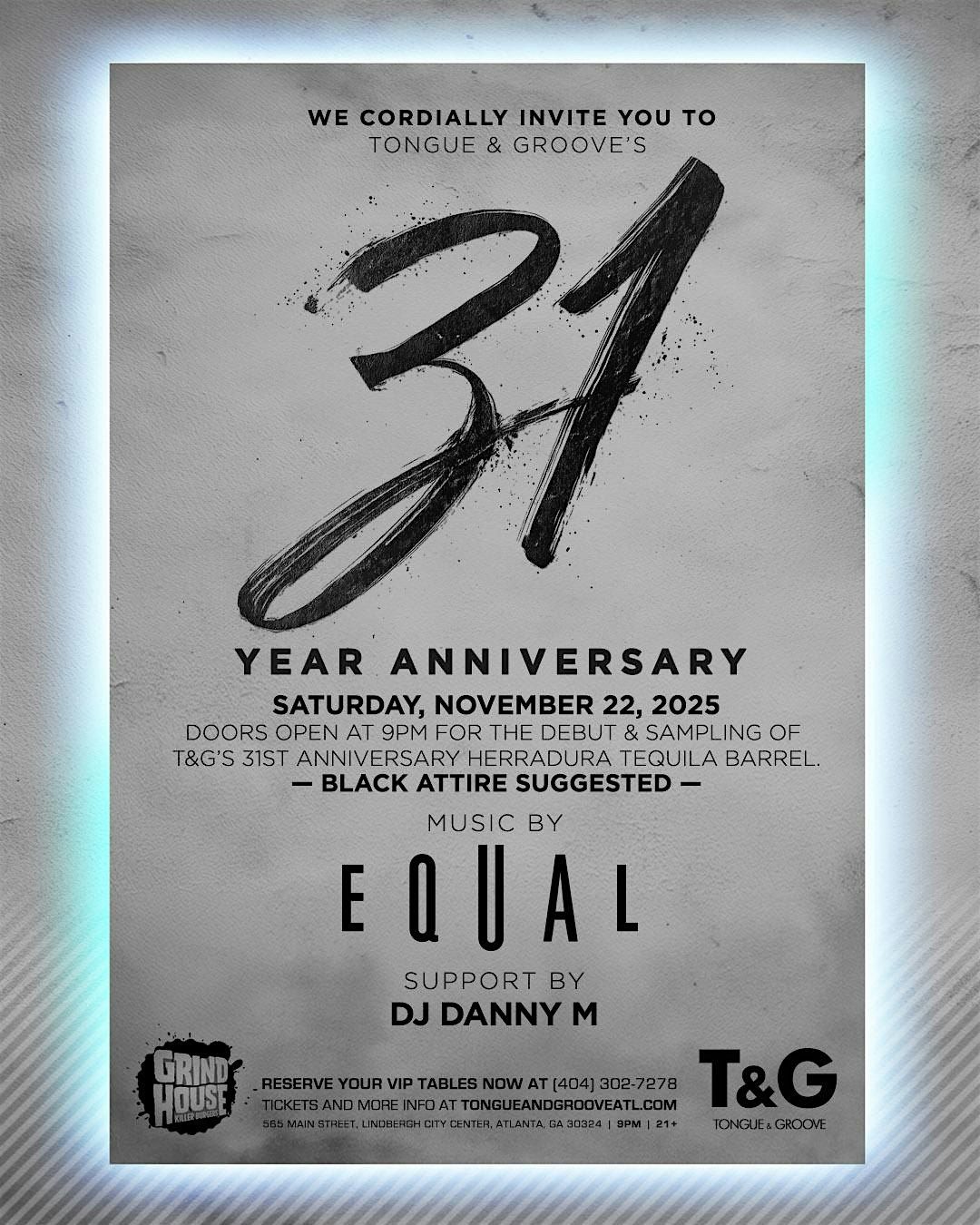 T&Gs 31 Year Anniversary Party featuring DJs EQUAL + DANNY M +  Meddi | Event in Atlanta | AllEvents