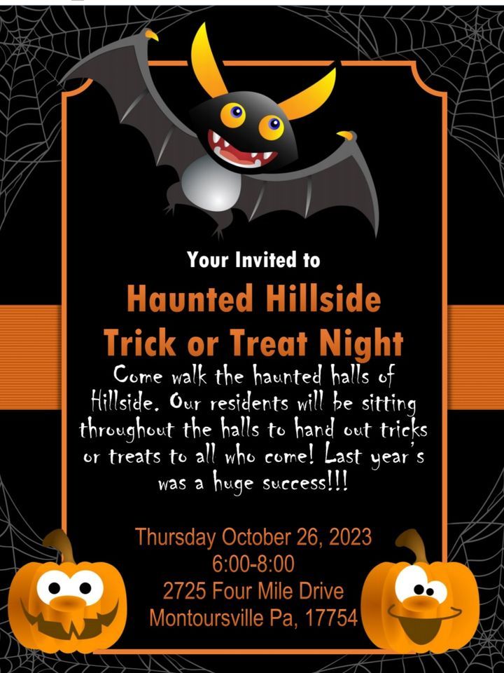 Haunted Hillside Trick or Treat Night!, Hillside Senior Living