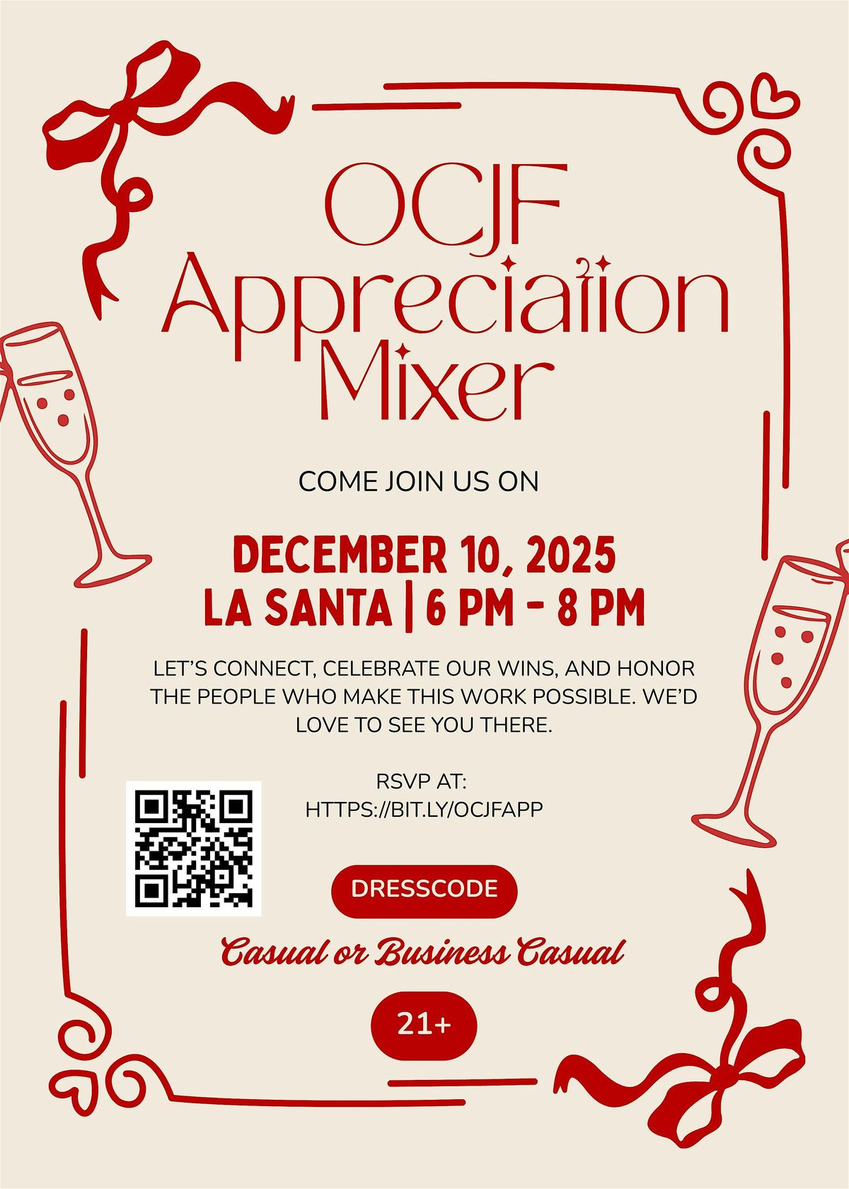 OCJF's Appreciation Mixer, 10 December | Event in Santa Ana | AllEvents