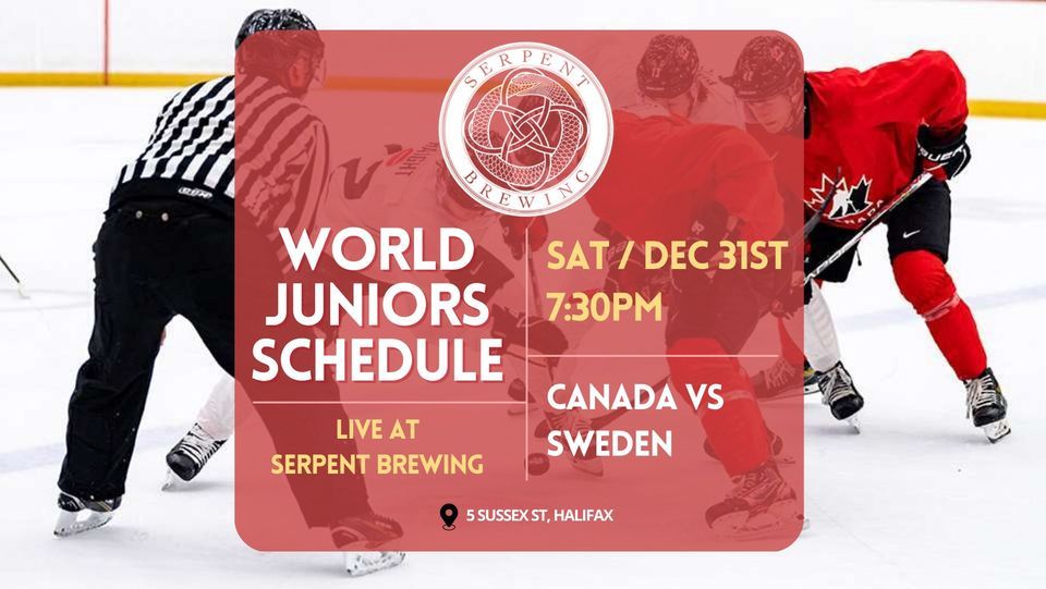 World Junior Canada vs Sweden, Serpent Brewing, Halifax, 31 December