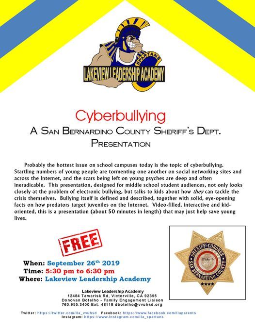 Cyberbullying Awareness & Prevention, Lakeview Leadership Academy