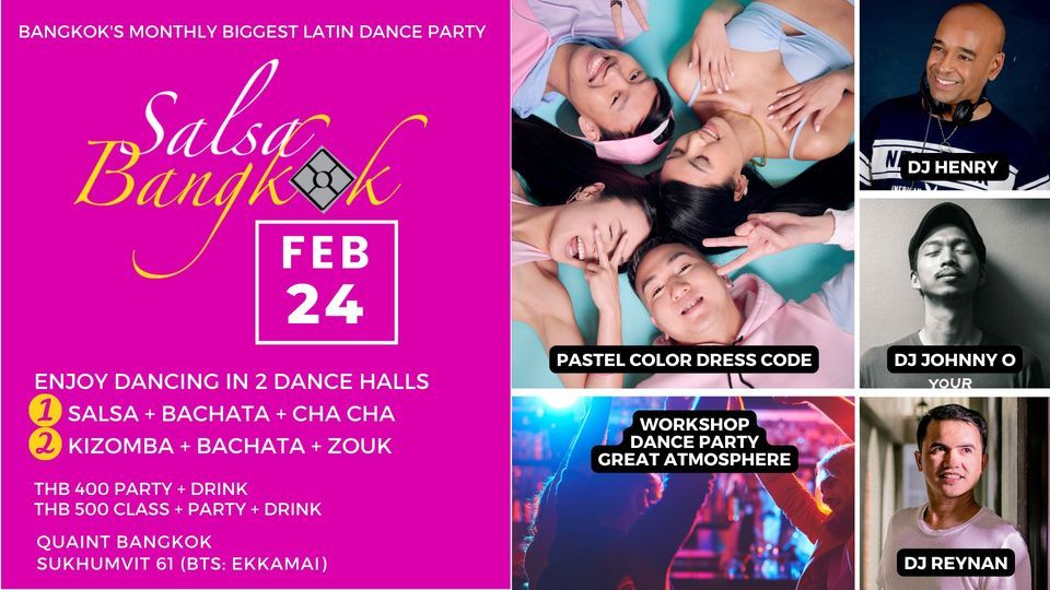 SALSA BANGKOK PARTY FEB 2023, Quaint Bangkok Brasserie Bar Venue
