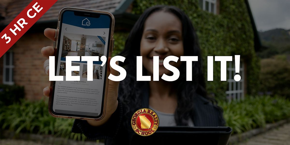 Let's List It | 3 HR CE | Hybrid, 9 December | Event in Duluth | AllEvents