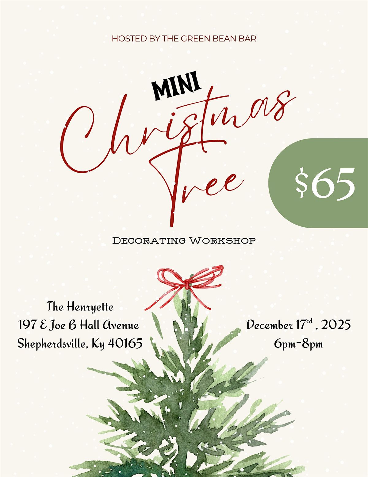 Mini Christmas Tree: Workshop, 17 December | Event in Shepherdsville | AllEvents