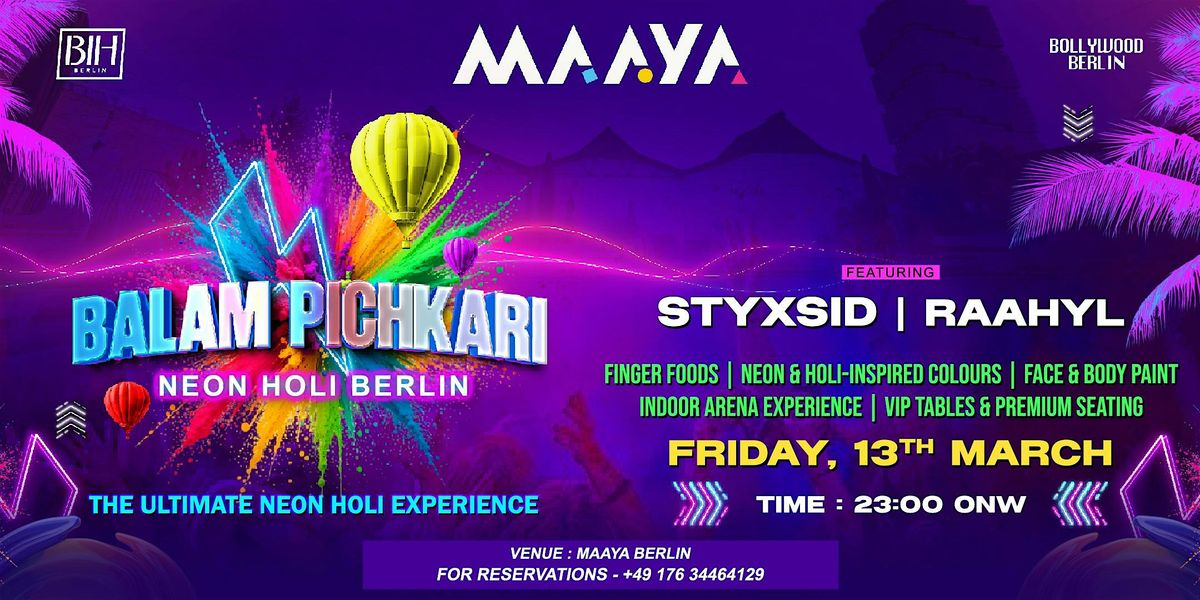 BALAM PICHKARI – NEON HOLI BERLIN