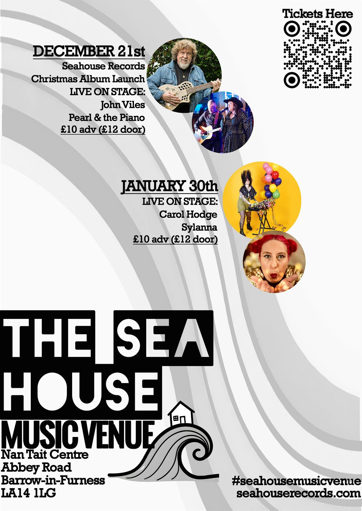 Jon Viles, Pearl & the Piano and Seahouse Records Christmas Album, 21 December | Event in Barrow-in-Furness