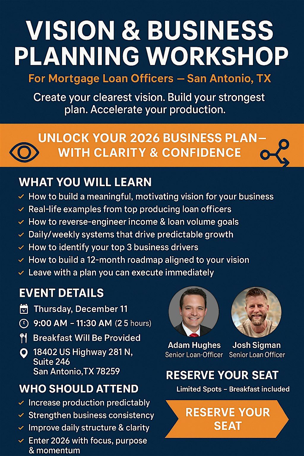 Vision & Business Planning Workshop, 11 December | Event in San Antonio | AllEvents