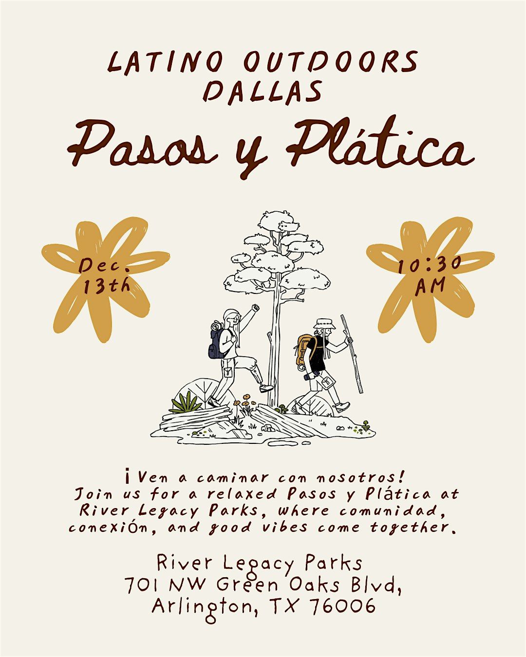 LO Dallas | Pasos y Platica, 13 December | Event in Arlington | AllEvents