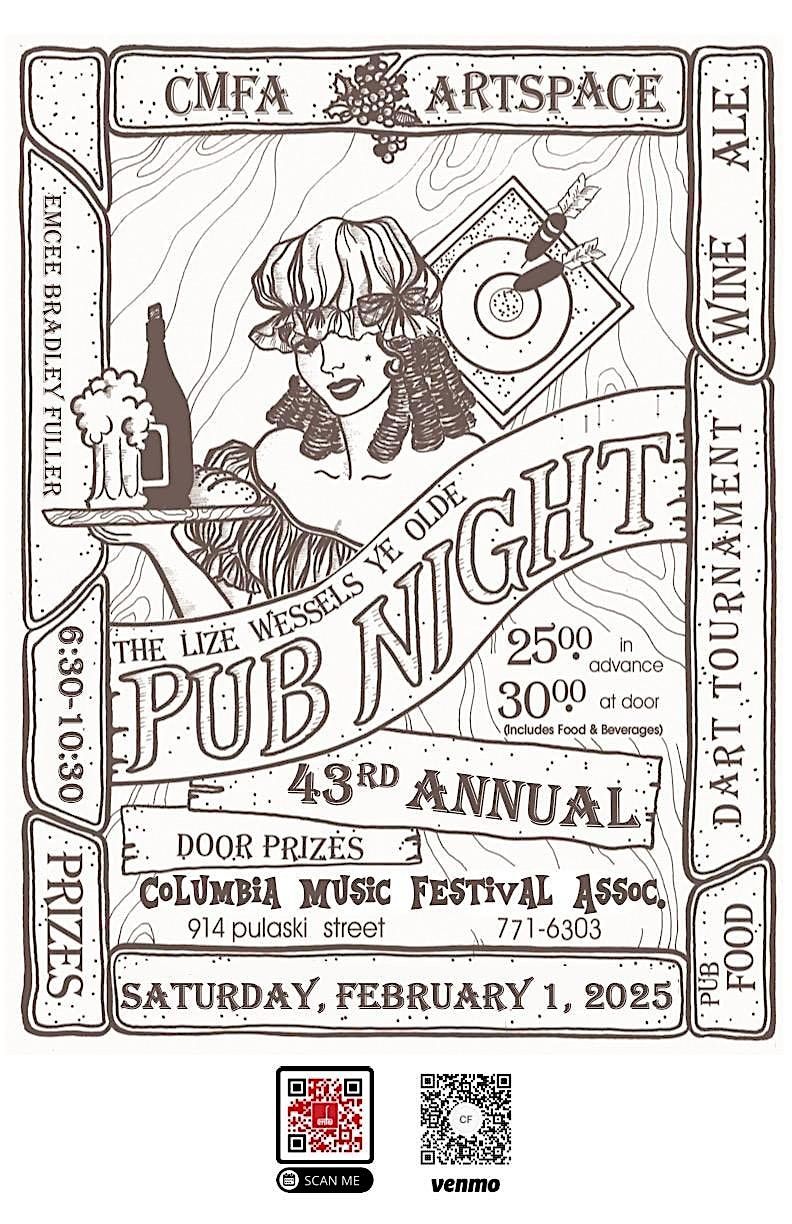 CMFA's  Annual Lize Wessels Ye Olde Pub Night, 7 February | Event in Columbia | AllEvents