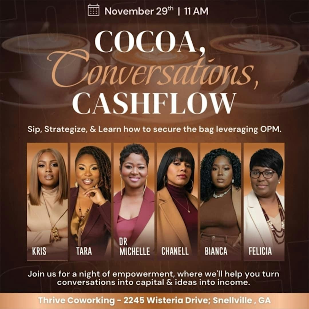 Cocoa, Conversations, and CASHFLOW, 29 November | Event in Snellville | AllEvents